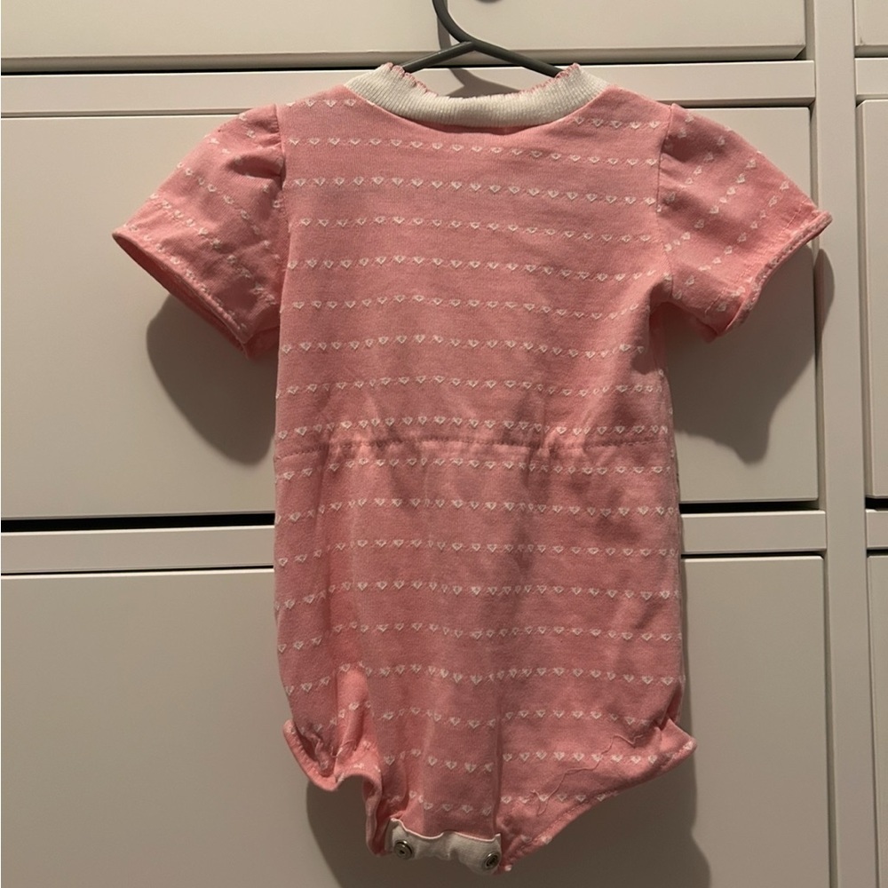 Health Tex vintage pink heart romper- 18 months - Picture 3 of 4